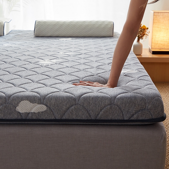 91家纺网 家纺一手货源 找家纺 锦丝钰床垫 2023乳胶记忆海绵床垫 单边小牛灰色