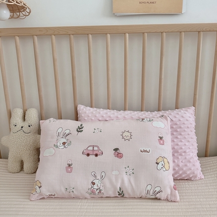 91家纺网 家纺一手货源 找家纺 （总）BOSS 2025新款婴幼儿可拆卸-全棉26度有氧双层纱豆豆枕幼儿园枕