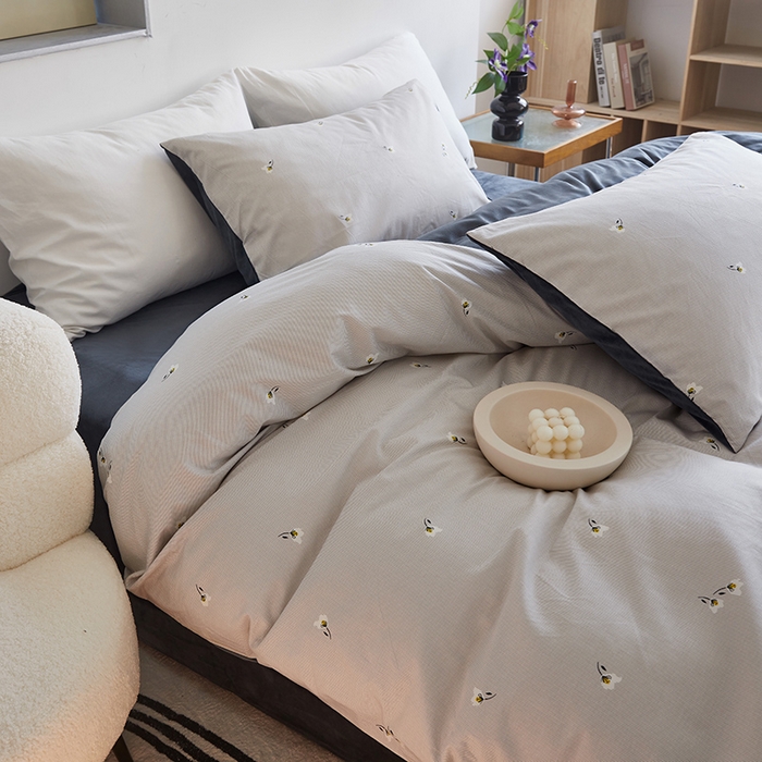 91家纺网 家纺一手货源 找家纺 怡家居 2023新款秋冬亲肤舒适棉加绒四件套 可心