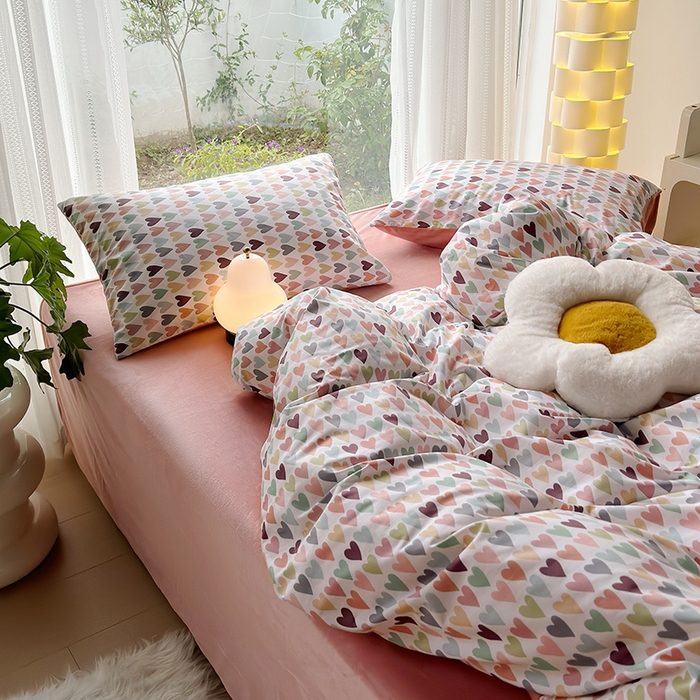 91家纺网 家纺一手货源 找家纺 怡家居 2023新款秋冬亲肤舒适棉加绒四件套 心动