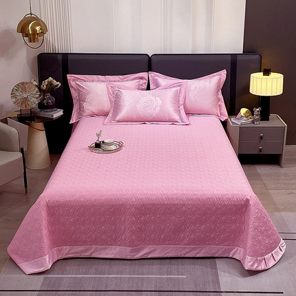 小时代家纺 2023新款纯棉贡缎提花夹棉单床盖 玫瑰花语