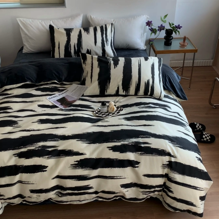 91家纺网 家纺一手货源 找家纺 怡家居 2023新款秋冬亲肤舒适棉加绒四件套 律动