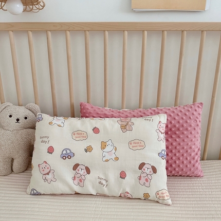 91家纺网 家纺一手货源 找家纺 （总）BOSS 2025新款婴幼儿可拆卸-全棉26度有氧双层纱豆豆枕幼儿园枕