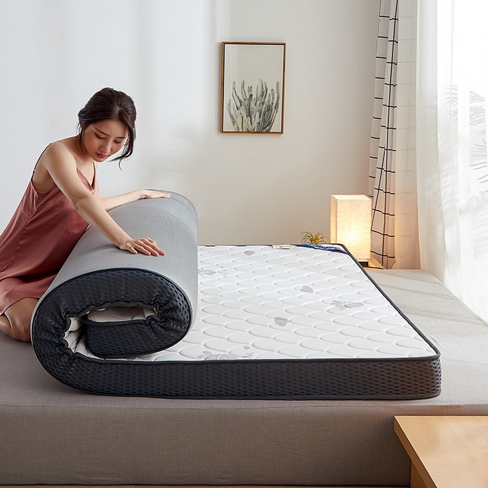 91家纺网 家纺一手货源 找家纺 锦丝钰床垫 2023乳胶记忆海绵床垫 立体小牛白色