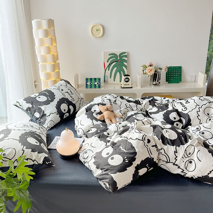 91家纺网 家纺一手货源 找家纺 怡家居 2023新款秋冬亲肤舒适棉加绒四件套 萌宠