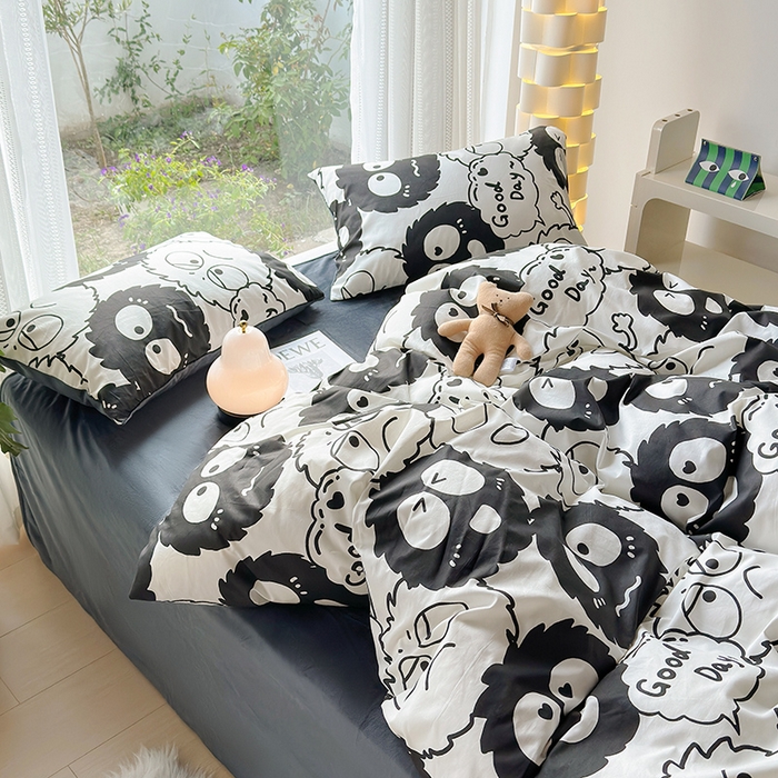 91家纺网 家纺一手货源 找家纺 怡家居 2023新款秋冬亲肤舒适棉加绒四件套 萌宠