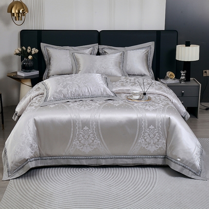 91家纺网 家纺一手货源 找家纺 （总）小时代家纺 2023新款纯棉贡缎提花夹棉床盖四件套
