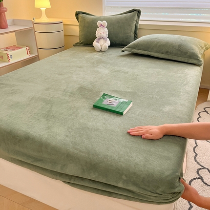 91家纺网 家纺一手货源 找家纺 （总）瑞莱 2023冬季牛奶绒单品床笠