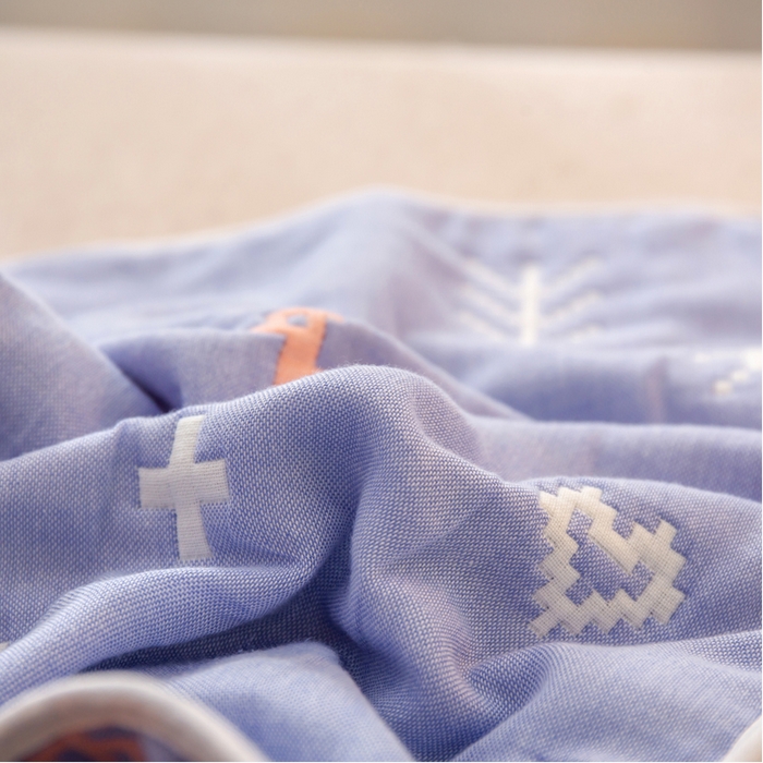 91家纺网 家纺一手货源 找家纺 2023全棉卡通六层纱布儿童枕套-朴尔 吉祥鹿-纱布枕套