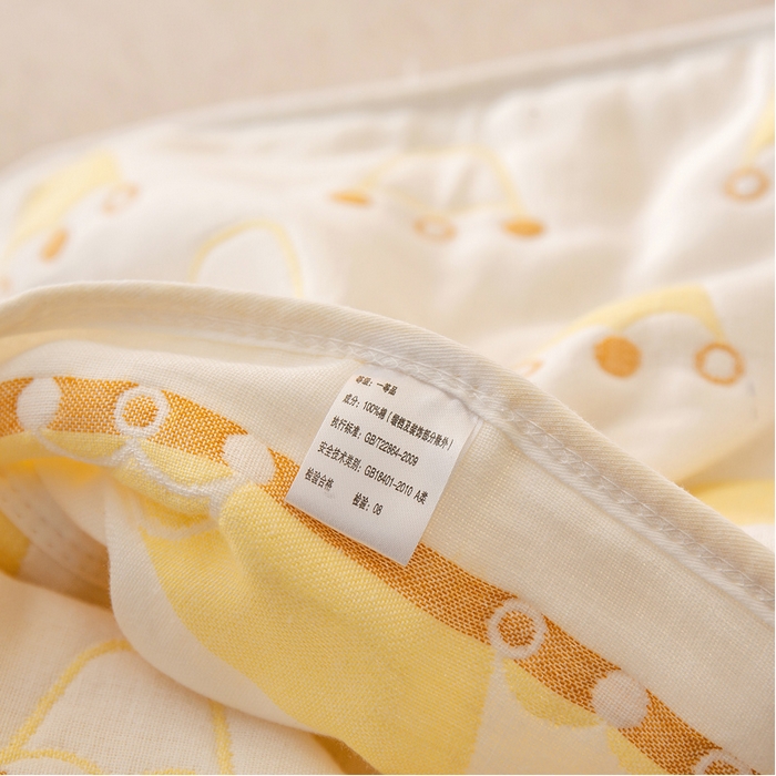 91家纺网 家纺一手货源 找家纺 2023全棉卡通六层纱布儿童枕套-朴尔 皇冠金-纱布枕套