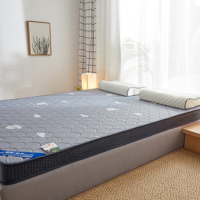 91家纺网 家纺一手货源 找家纺 锦丝钰床垫 2023乳胶记忆海绵床垫 立体小牛灰色