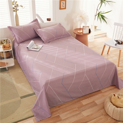 名优家纺 2024新款13070喷气40支全棉系列 单床单 雅漾-粉