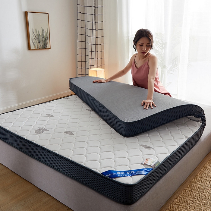 91家纺网 家纺一手货源 找家纺 锦丝钰床垫 2023乳胶记忆海绵床垫 立体小牛白色