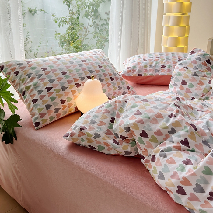 91家纺网 家纺一手货源 找家纺 怡家居 2023新款秋冬亲肤舒适棉加绒四件套 心动