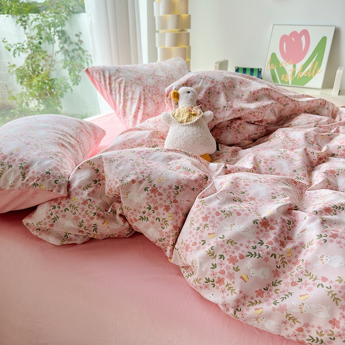 91家纺网 家纺一手货源 找家纺 怡家居 2023新款秋冬亲肤舒适棉加绒四件套 恋语