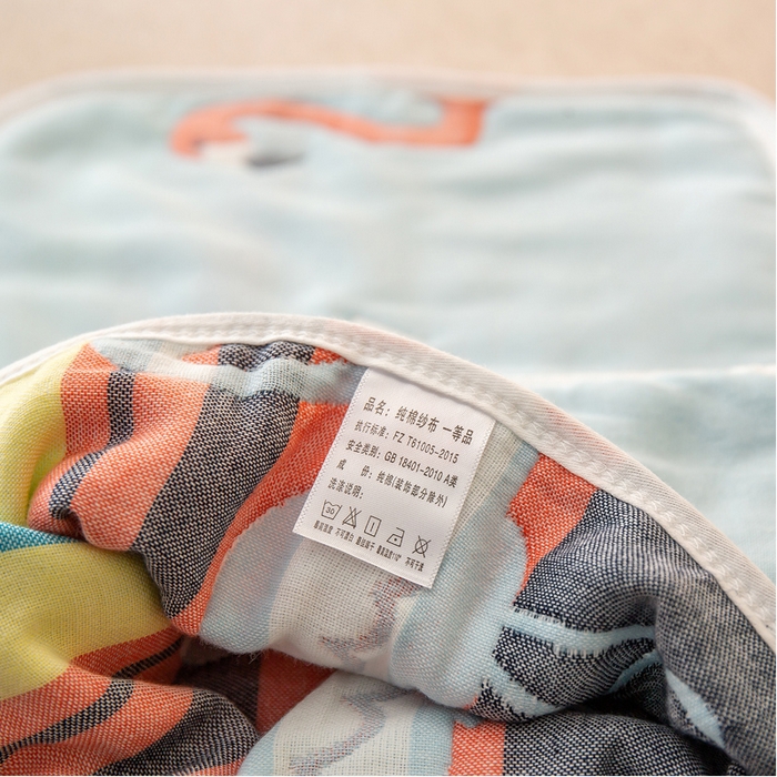 91家纺网 家纺一手货源 找家纺 2023全棉卡通六层纱布儿童枕套-朴尔 辛福鸟蓝-纱布枕套