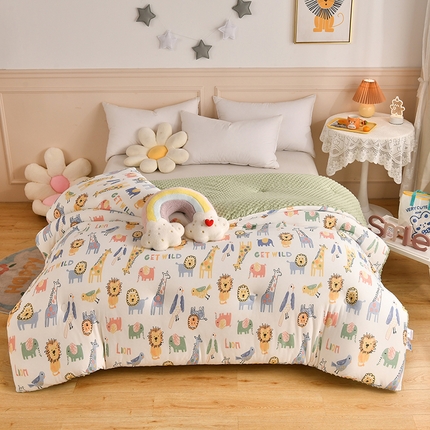 91家纺网 家纺一手货源 找家纺 （总）牛魔王家居 2023新款A类针织棉豆豆被子抗菌纤维被芯冬被