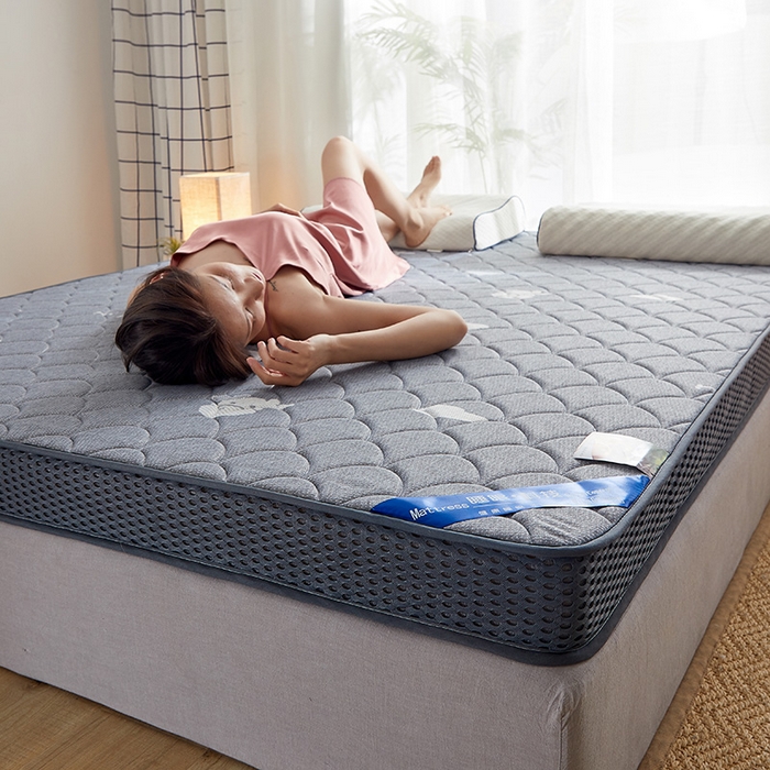 91家纺网 家纺一手货源 找家纺 锦丝钰床垫 2023乳胶记忆海绵床垫 立体小牛灰色