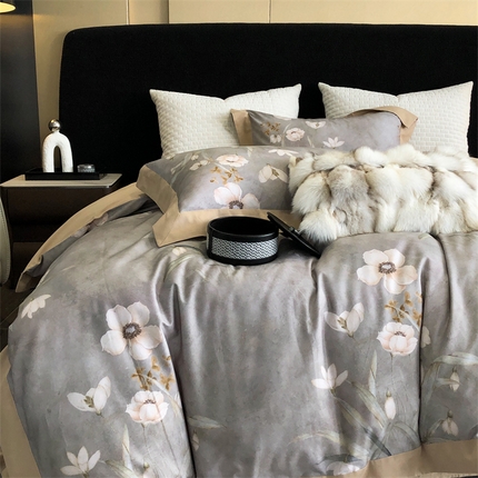 涞澳 2023新款全棉磨绒印花四件套 婉晴