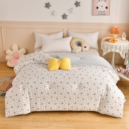 91家纺网 家纺一手货源 找家纺 （总）牛魔王家居 2023新款A类针织棉豆豆被子抗菌纤维被芯冬被