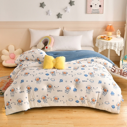 91家纺网 家纺一手货源 找家纺 （总）牛魔王家居 2023新款A类针织棉豆豆被子抗菌纤维被芯冬被