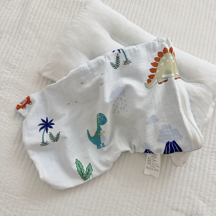 91家纺网 家纺一手货源 找家纺 BOSS 2024新款婴幼儿可拆卸-全棉26度有氧双层纱豆豆枕 恐龙世纪 全棉双层纱豆豆枕 30*50cm