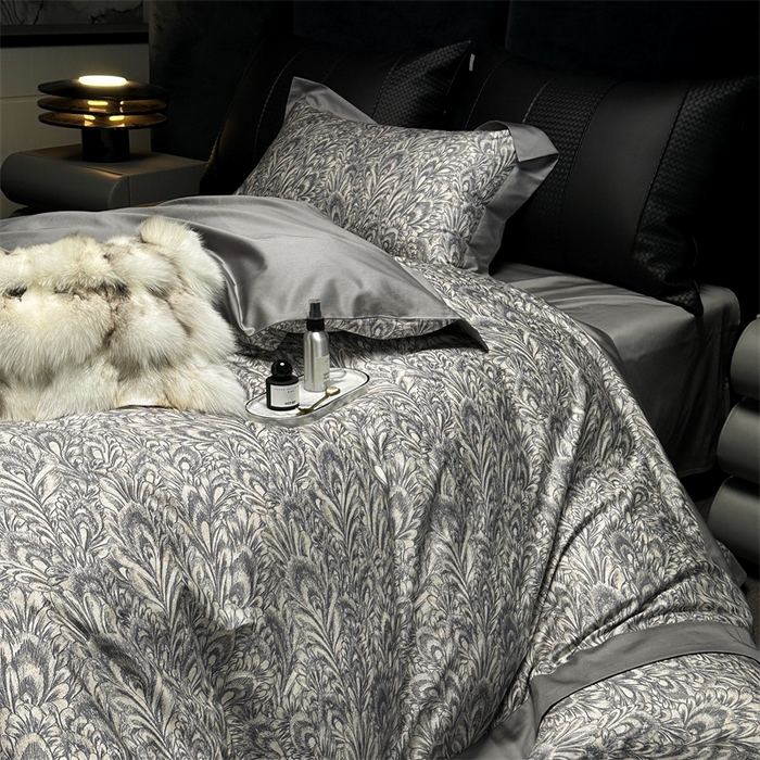 91家纺网 家纺一手货源 找家纺 涞澳  2023新款100支全棉数码印花四件套 瑞亚