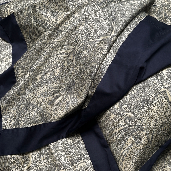 91家纺网 家纺一手货源 找家纺 涞澳  2023新款100支全棉数码印花四件套 凡羽