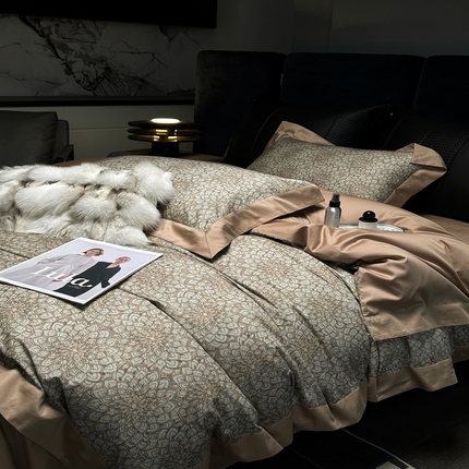 涞澳  2023新款100支全棉数码印花四件套 夏岚