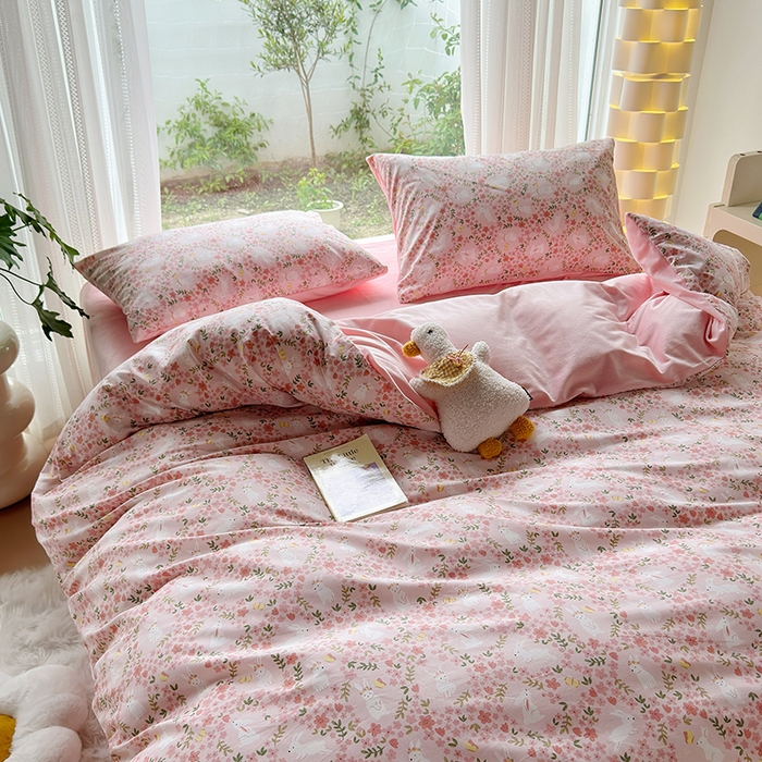 91家纺网 家纺一手货源 找家纺 怡家居 2023新款秋冬亲肤舒适棉加绒四件套 恋语