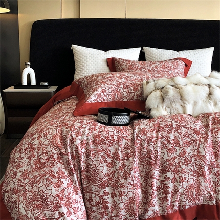 涞澳 2023新款全棉磨绒印花四件套 锦绣