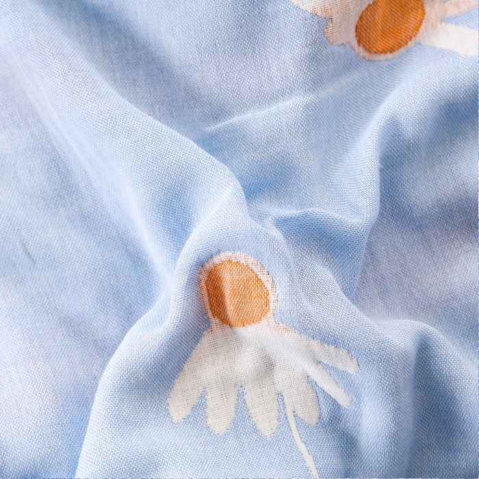 91家纺网 家纺一手货源 找家纺 朴尔家纺-毛巾被 2023年全棉卡通六层纱布儿童枕套 一米阳光兰