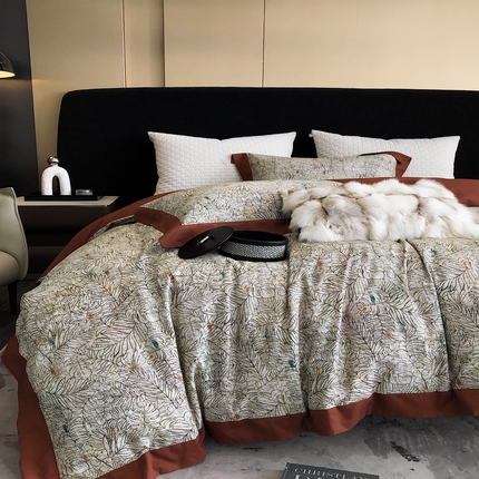 91家纺网 家纺一手货源 找家纺 （总）涞澳 2023新款全棉磨绒印花四件套