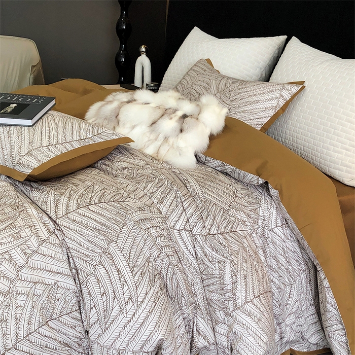 91家纺网 家纺一手货源 找家纺 涞澳 2023新款全棉磨绒印花四件套 塞拉