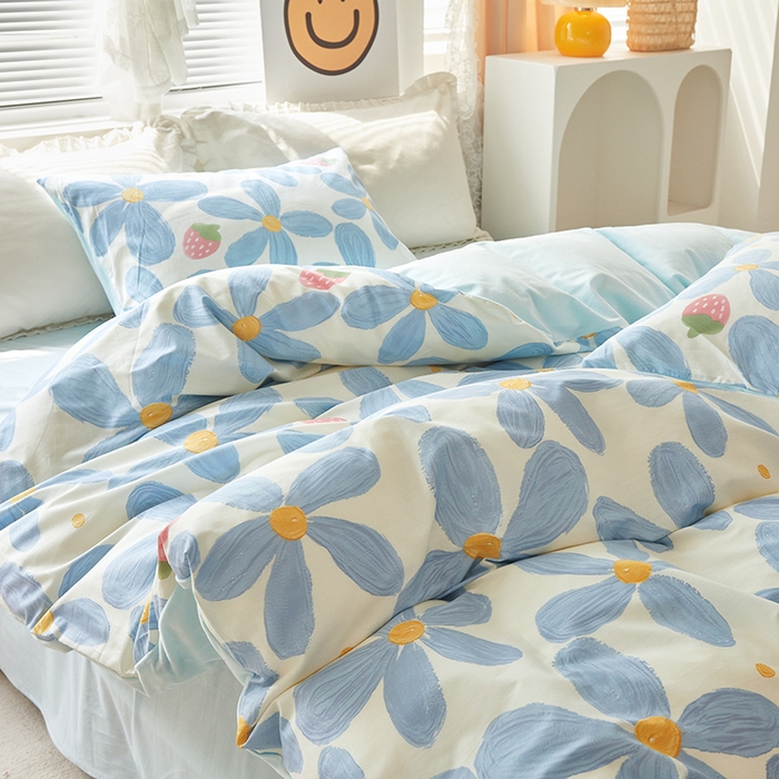 91家纺网 家纺一手货源 找家纺 怡家居 2023新款秋冬亲肤舒适棉加绒四件套 小美好