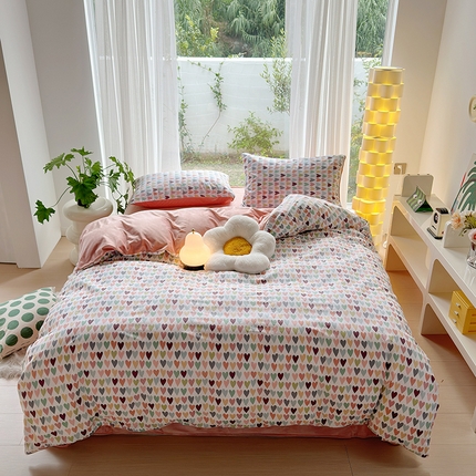 91家纺网 家纺一手货源 找家纺 怡家居 2023新款秋冬亲肤舒适棉加绒四件套 心动