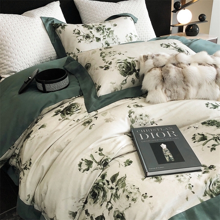 涞澳 2023新款全棉磨绒印花四件套 墨语