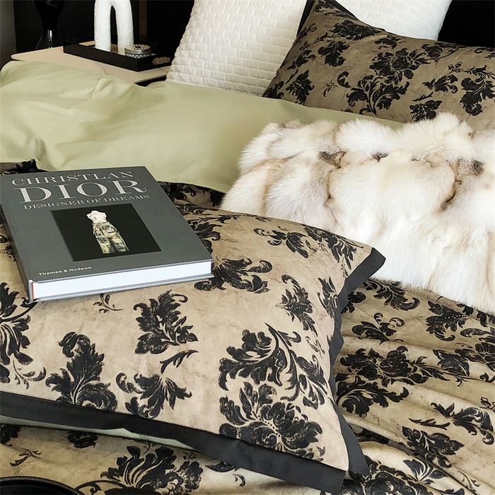 91家纺网 家纺一手货源 找家纺 涞澳 2023新款全棉磨绒印花四件套 花萝