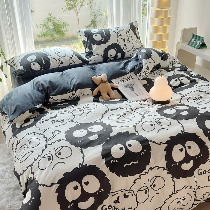 91家纺网 家纺一手货源 找家纺 怡家居 2023新款秋冬亲肤舒适棉加绒四件套 萌宠