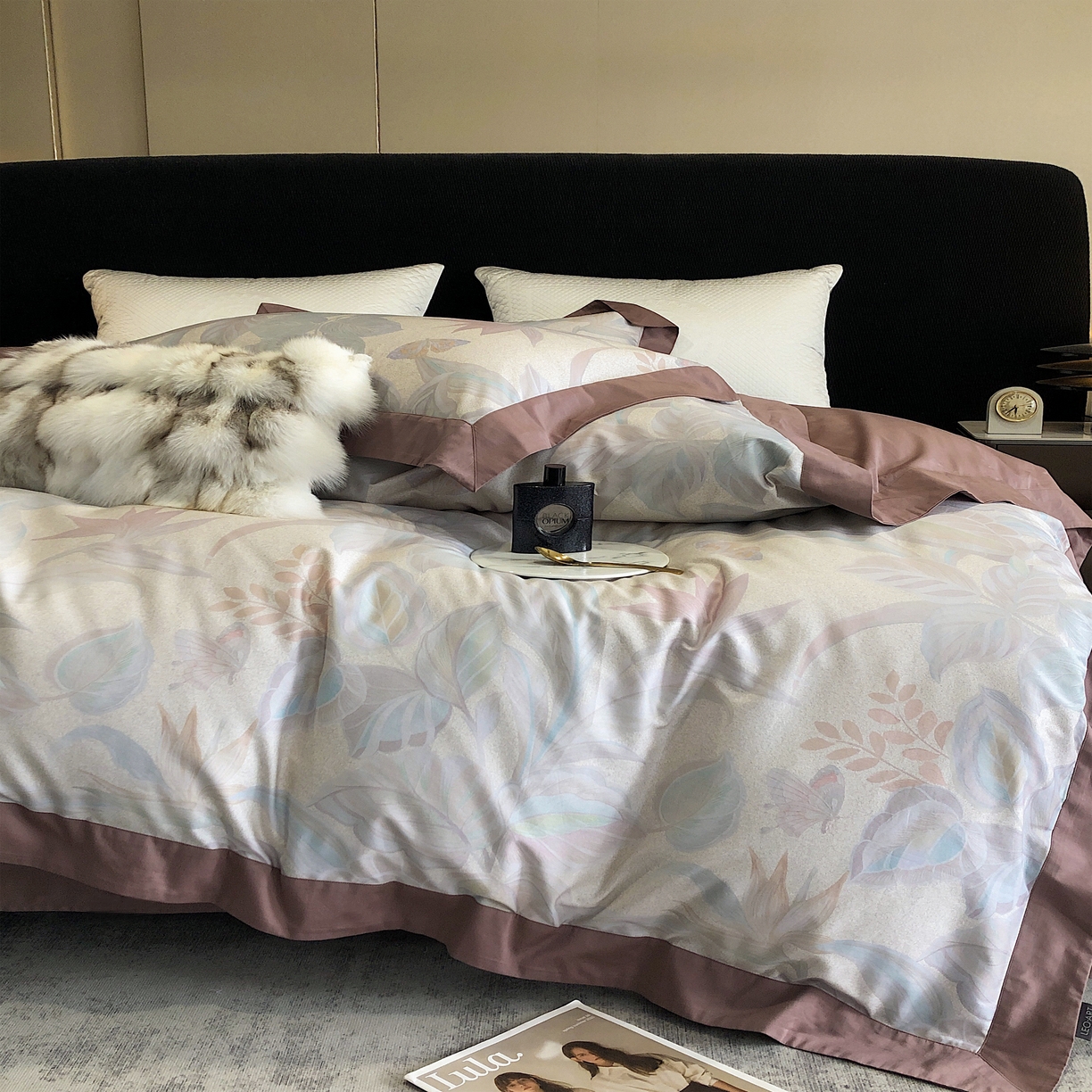 91家纺网 家纺一手货源 找家纺 涞澳  2023新款100支全棉数码印花四件套 香颂