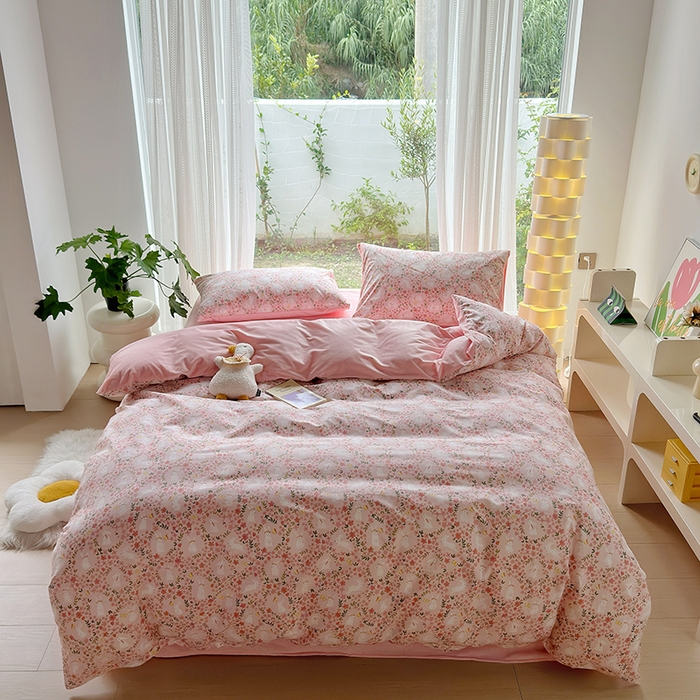 91家纺网 家纺一手货源 找家纺 怡家居 2023新款秋冬亲肤舒适棉加绒四件套 恋语