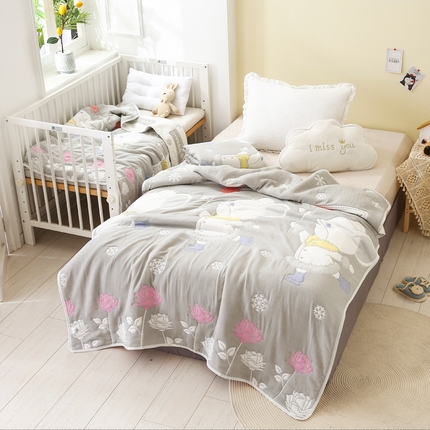 91家纺网 家纺一手货源 找家纺 （总）朴尔家纺-毛巾被 2023年全棉十层纱布加厚儿童盖被毛巾被