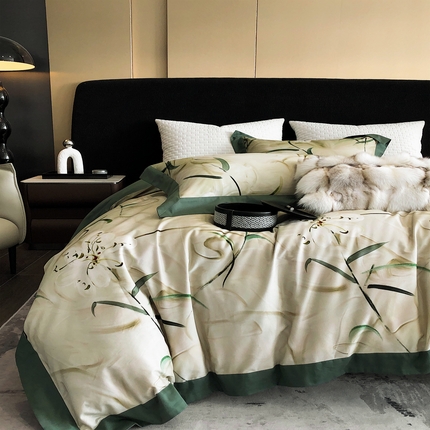 91家纺网 家纺一手货源 找家纺 （总）涞澳 2023新款全棉磨绒印花四件套