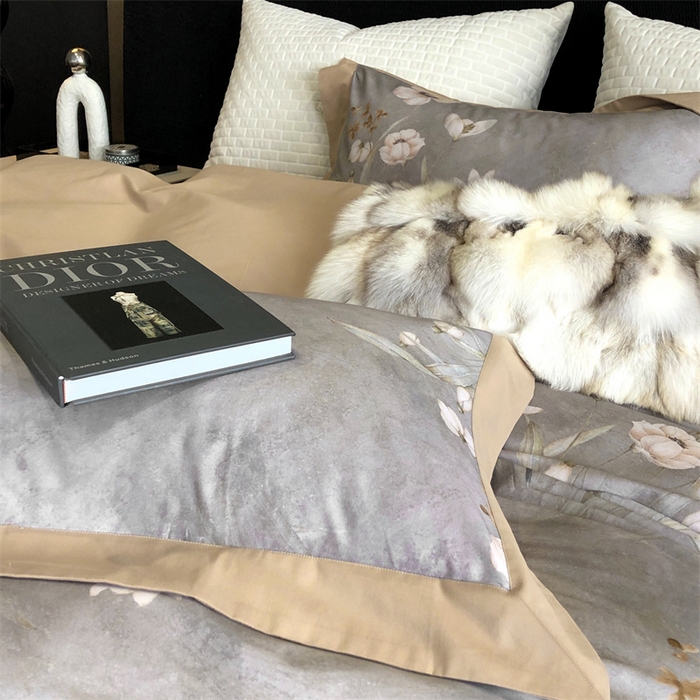 91家纺网 家纺一手货源 找家纺 涞澳 2023新款全棉磨绒印花四件套 婉晴