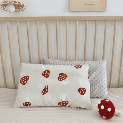 91家纺网 家纺一手货源 找家纺 （总）BOSS 2025新款婴幼儿可拆卸-全棉26度有氧双层纱豆豆枕幼儿园枕