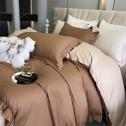 涞澳 2023新款天丝棉磨毛四件套-简 简-杏仁