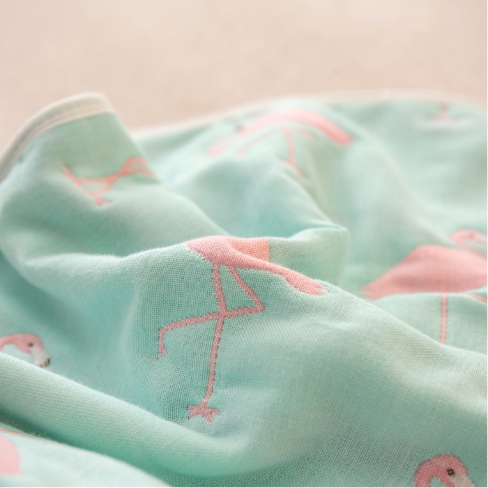 91家纺网 家纺一手货源 找家纺 2023全棉卡通六层纱布儿童枕套-朴尔 火鸟-浅蓝-纱布枕套