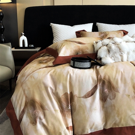 涞澳 2023新款全棉磨绒印花四件套 观颜