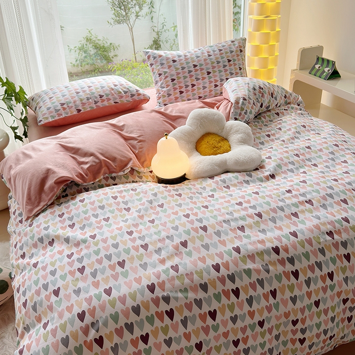 91家纺网 家纺一手货源 找家纺 怡家居 2023新款秋冬亲肤舒适棉加绒四件套 心动