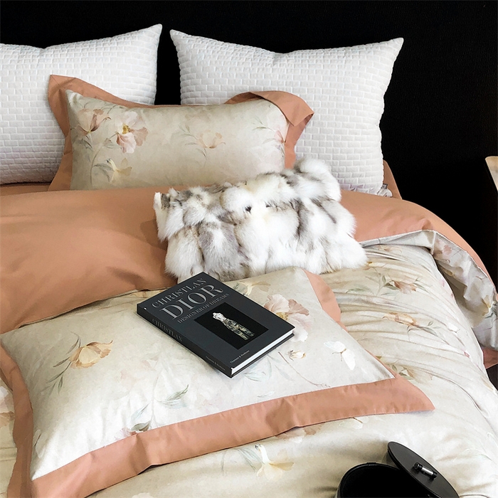 91家纺网 家纺一手货源 找家纺 涞澳 2023新款全棉磨绒印花四件套 亭雪